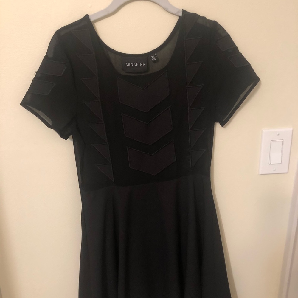 Black MinkPink dress - sheer top